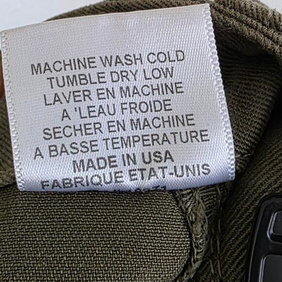 RE/DONE Originals High Rise Cargo Pant in Army Green Military Fatigue Surplus - Picture 12 of 13